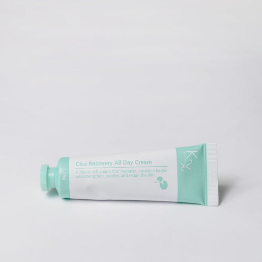 Korean KrX Cica Recovery All-Day Cream packed with hydration skin care product ingredients