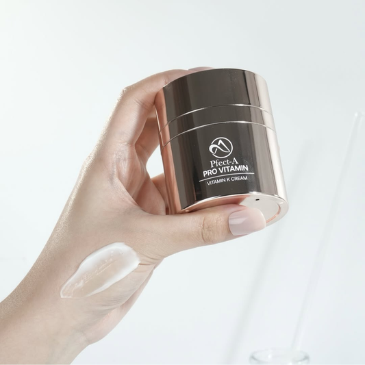 Clinical-grade Vitamin K face cream for under-eye discoloration