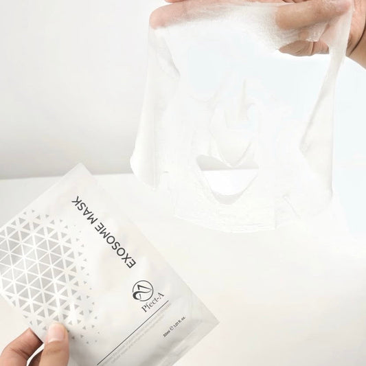Clinical skin science meets Korean bio-tech: The Pfect-A Exosome Mask uses exosome cellular communication technology to repair damage and calm inflammation on a deep structural level.