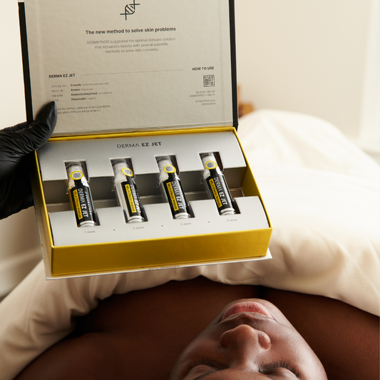 Dermathod EZ Jet Mela Effector 4-pack Korean microchanneling brightening device with Niacinamide Tranexamic Acid and Glutathione for dark spots and uneven tone