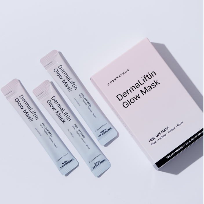 DermaLiftin Glow Mask individually sealed foam-to-film lifting mask with collagen peptides