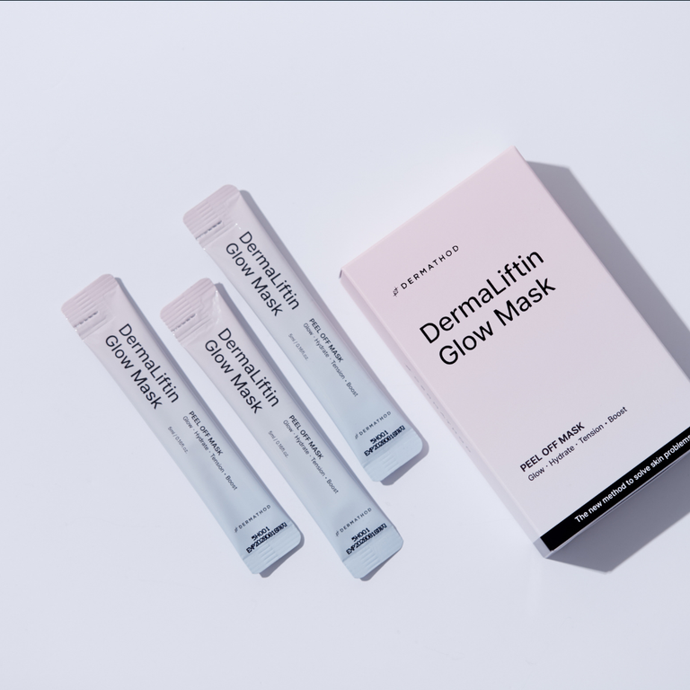 DermaLiftin Glow Mask individually sealed foam-to-film lifting mask with collagen peptides