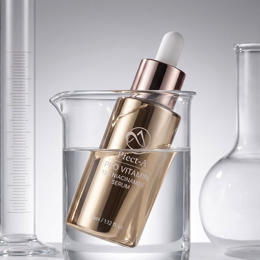 Clinical Korean skincare Pfect-A Niacinamide 15% Serum scientifically backed cellular skin nutrition and antioxidant complexes.