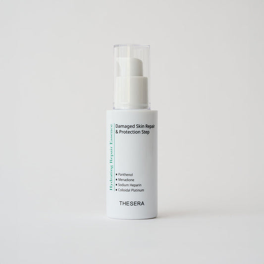 The lightweight, fast-absorbing texture of Thesera Repair Essence creates a "protective moisture environment" to rebuild the skin's surface.