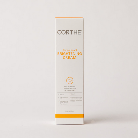 Clinical-grade Korean brightening cream featuring Vitamin C, Licorice Root, and Arbutin to target melasma and stubborn dark spots.