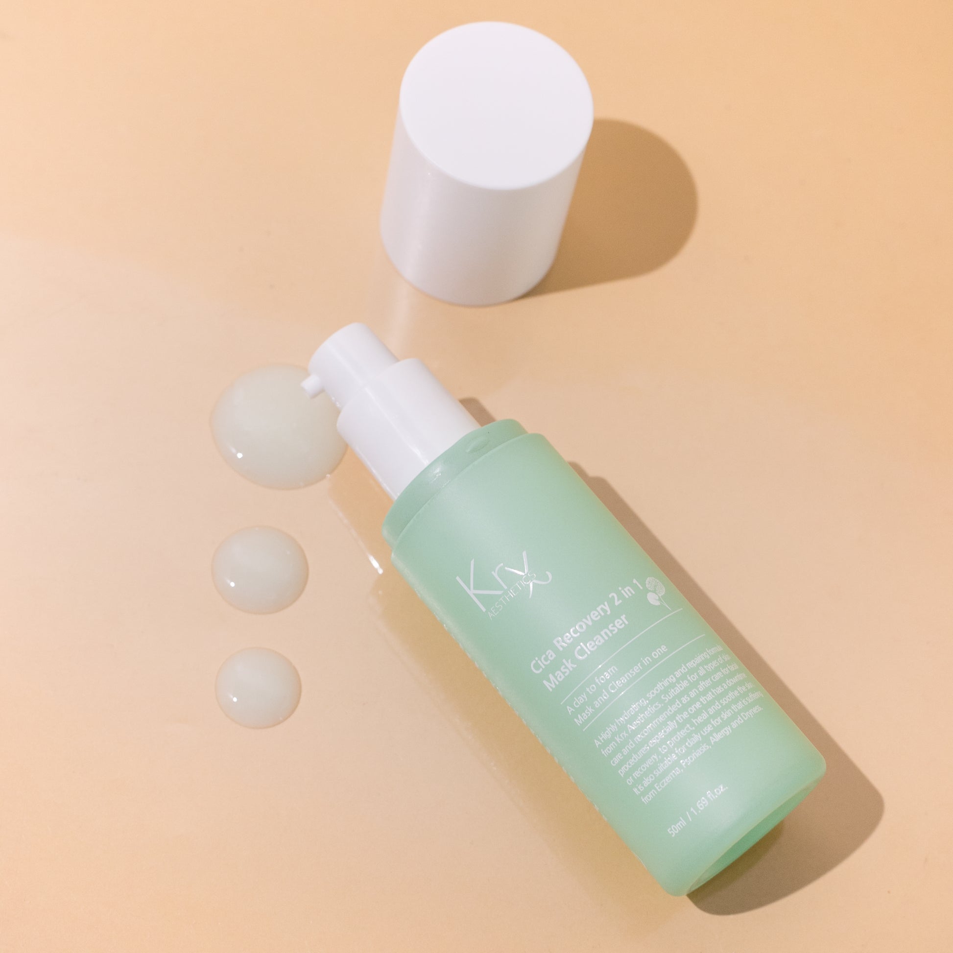 KrX Aesthetics recovery mask-cleanser featuring Ceramide NP and Peptides to reinforce skin resilience and prevent moisture loss in compromised skin.