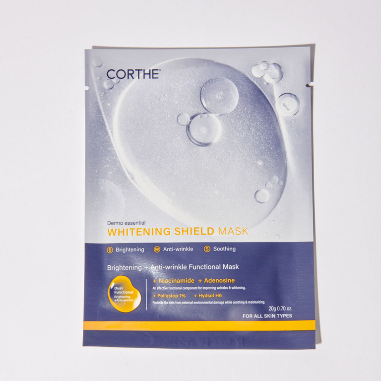 Corthe Whitening Shield Mask - Hydrating K-beauty with brightening and antioxidant protection