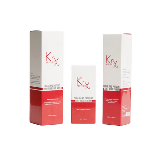 KrX Aesthetics Clear + Prevent bundle for breakouts and sensitive skin