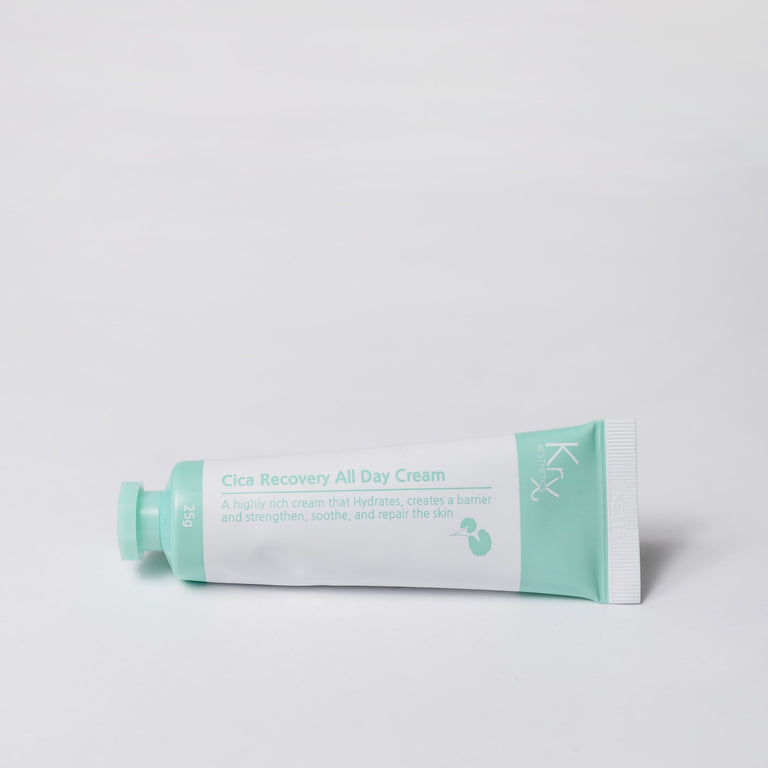 Korean KrX Cica Recovery All-Day Cream packed with hydration skin care product ingredients