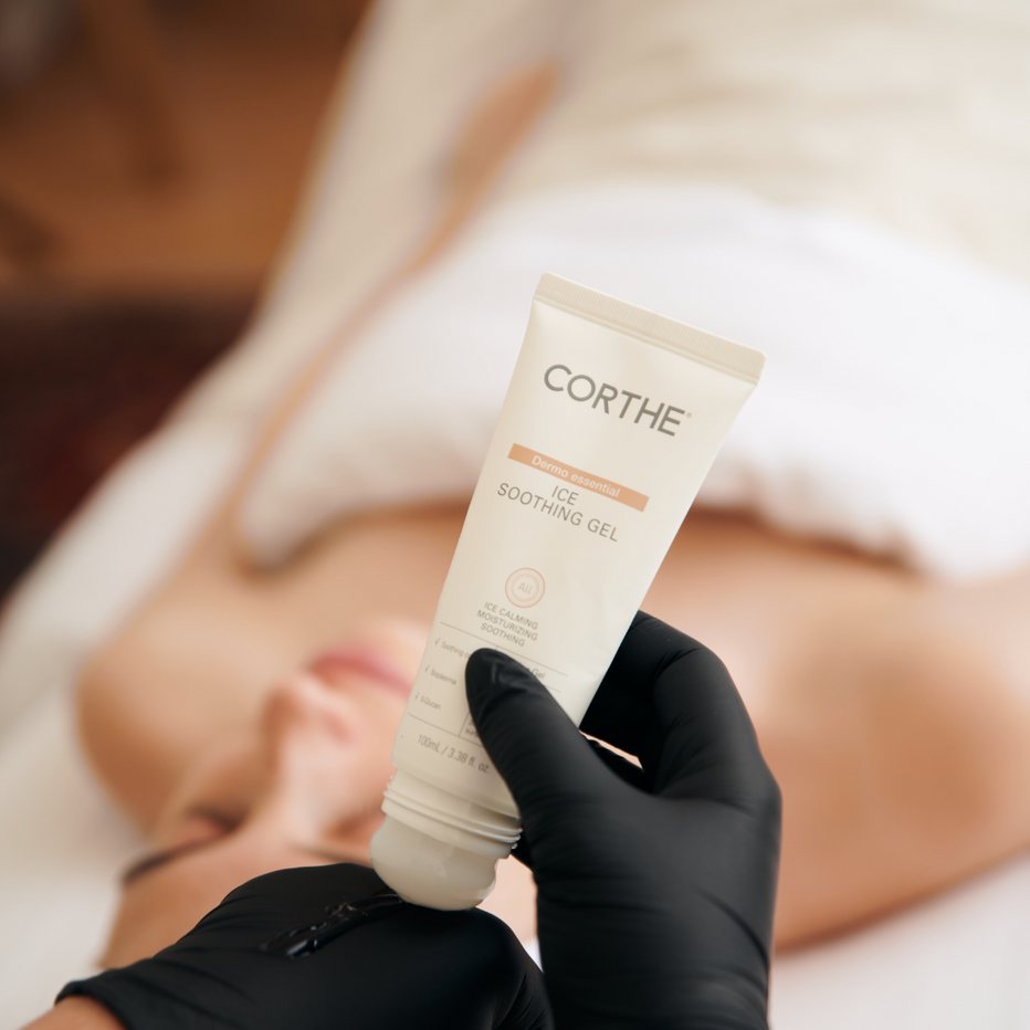 Acne-safe and non-comedogenic Corthe Ice Soothing Gel, ideal for hydrating oily or breakout-prone skin without clogging pores.