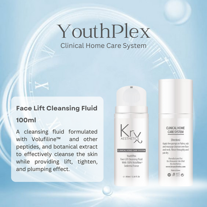 The Ageless Double Cleanse Duo; a clinical Korean routine that solves 'dullness-trap' by first melting oil-based SPF with Corthe Milk and then firming the skin with KrX Youthplex Peptide Fluid.