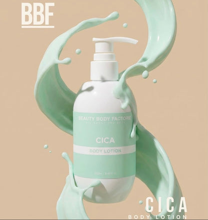 Beauty Body Factorie Cica Body Lotion 250ml: A Korean barrier repair cream for sensitive skin with Centella Asiatica to calm redness.