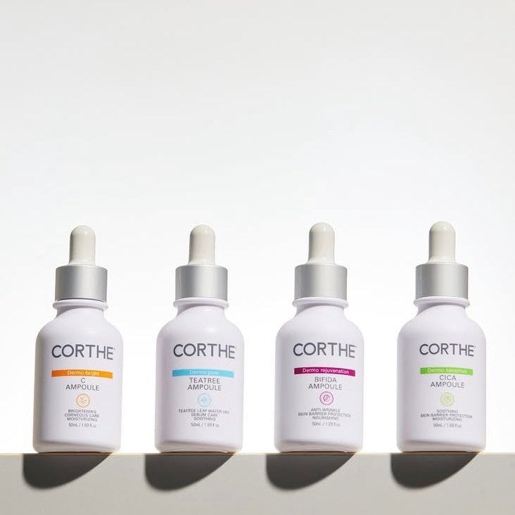 The clinical precision of Corthe’s Cica Ampoule lineup; a consistent, professional Korean skincare solution for post-procedure healing and long-term barrier maintenance.