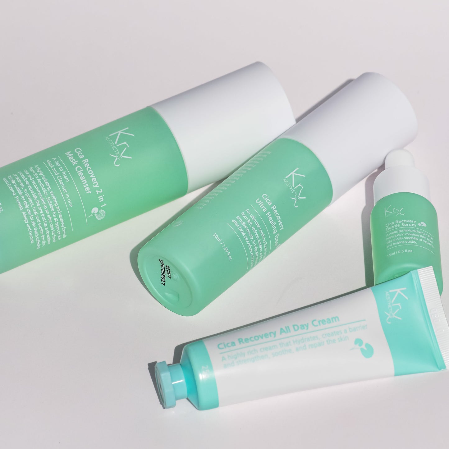 Clinical-grade Korean Cica skincare products for compromised skin barriers, featuring Centella Asiatica and probiotic ferments to calm redness and inflammation.
