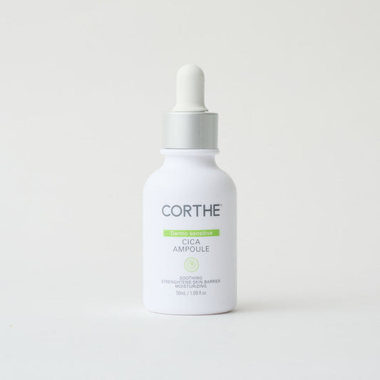 Corthe Dermo Sensitive Cica Ampoule bottle for redness relief and sensitive skin barrier repair | Mystic Beauty