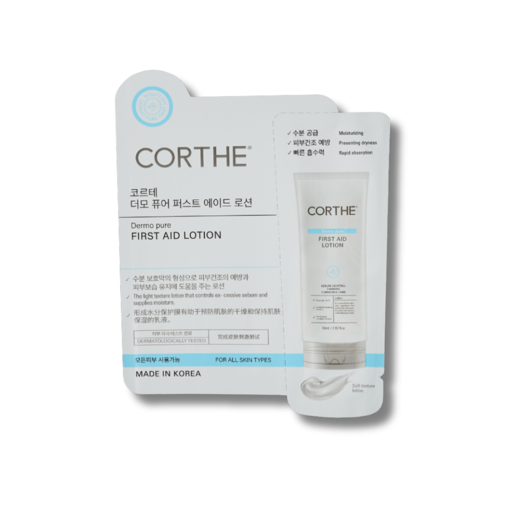 Corthe First Aid Lotion Sample (20 Pack) – Acne & Redness Relief