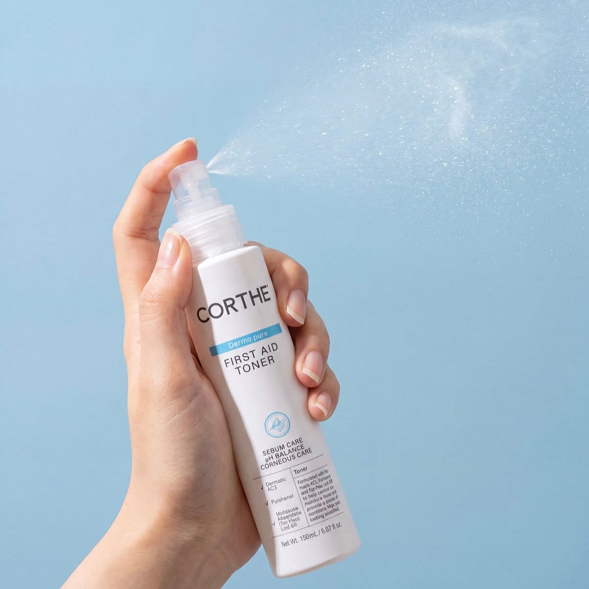 Corthe Dermo Pure First Aid Toner alcohol-free Korean toner for oily skin and blackhead control