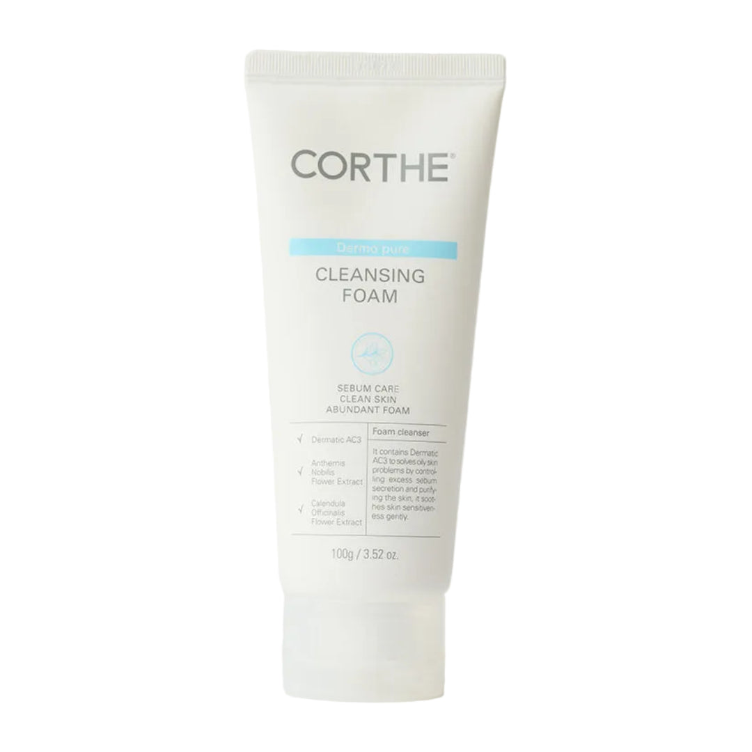 Corthe Dermo Pure First Aid Foaming Cleanser BHA Salicylic Acid Korean face wash for oily acne-prone skin | Bundle & Save