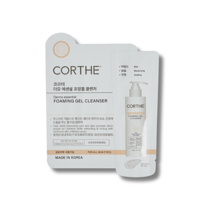 Corthe Dermo Essential Foaming Gel Cleanser Sample (20 Pack) | Mystic Beauty & Skincare