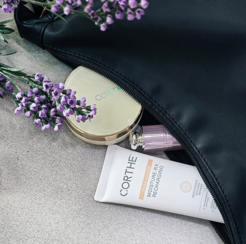 Achieve a fresh Spring glow: The Corthe Recharging Cream balances seasonal oil production while keeping the skin barrier hydrated and reflective.