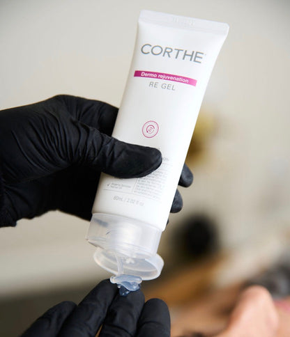 Using Corthe Rejuvenation Gel to protect the skin barrier from harsh winter weather, windburn, and environmental stress.