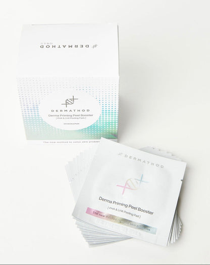 Dual-textured Korean peel booster pad designed to gently resurface skin, unclog pores, and refine texture without irritation.