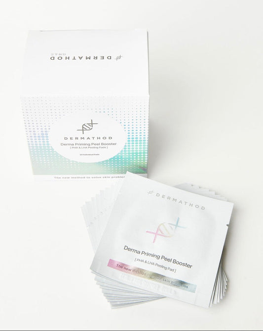 Dual-textured Korean peel booster pad designed to gently resurface skin, unclog pores, and refine texture without irritation.
