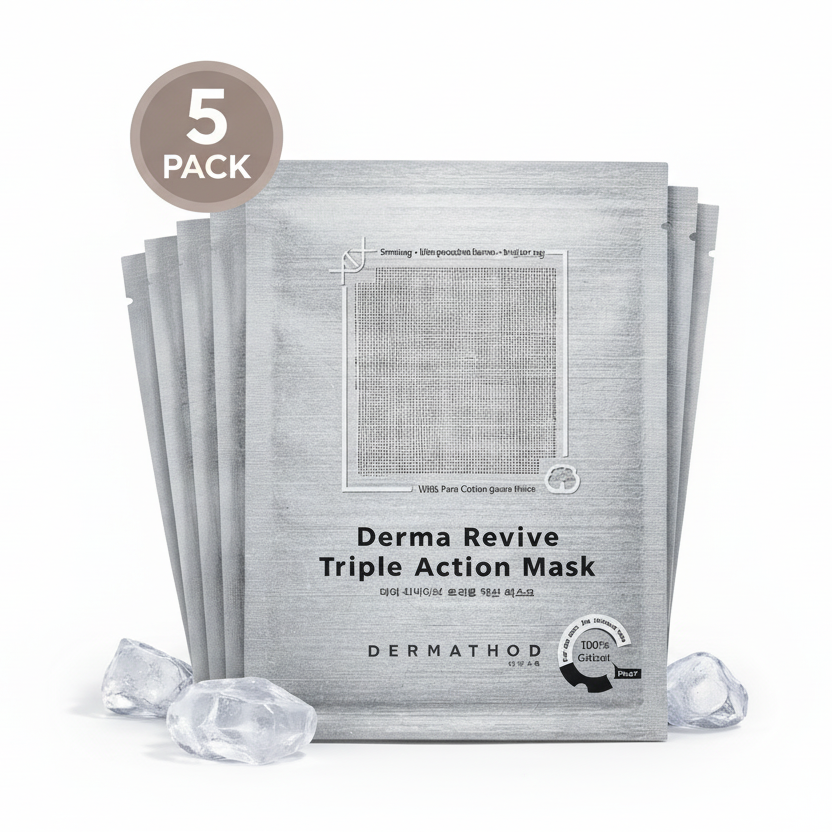 5 PACK Dermathod Derma Revive Triple Action Mask bundle for consistent professional Korean skincare and barrier repair.