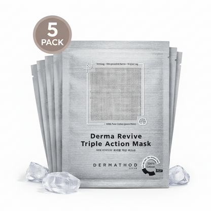 5 PACK Dermathod Derma Revive Triple Action Mask bundle for consistent professional Korean skincare and barrier repair.