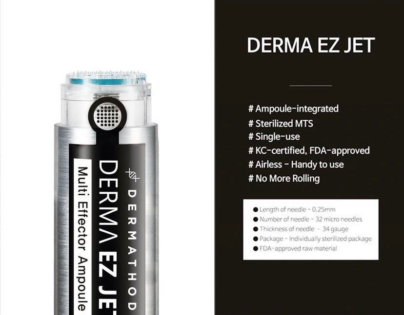 Professional-grade at-home microneedling Multi Effector kit with sterile, single-use ampoules to ensure a 100% contamination-free treatment every time.
