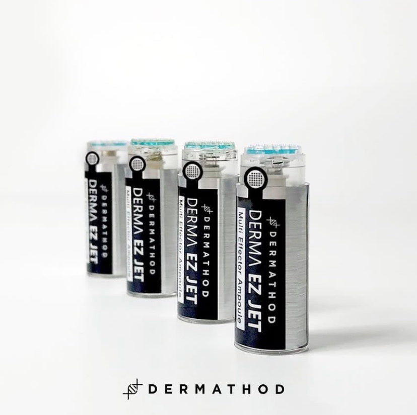 Dermathod EZ Jet Multi Effector; Sterile, single-use microneedling ampoules that eliminate the risk of cross-contamination and blunt needles found in traditional derma rollers.
