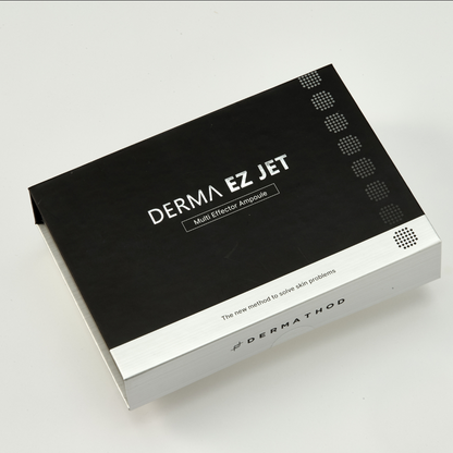 Dermathod EZ Jet Multi Effector Ampoule starter kit box featuring 4 sterile single-use microneedling ampoules for at-home skin rejuvenation.
