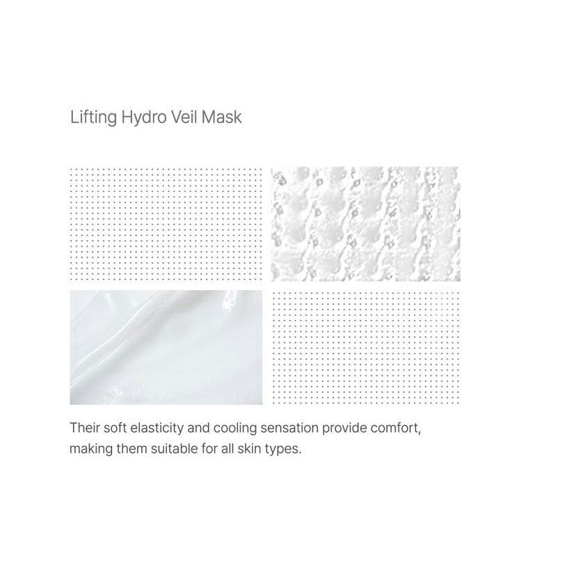 Cooling Dermathod Lifting Hydro Veil Mask 5 PACK, featuring a temperature-responsive Korean collagen sheet designed to soothe redness and provide an instant refreshing sensation