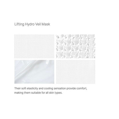 Cooling Dermathod Lifting Hydro Veil Mask 5 PACK, featuring a temperature-responsive Korean collagen sheet designed to soothe redness and provide an instant refreshing sensation