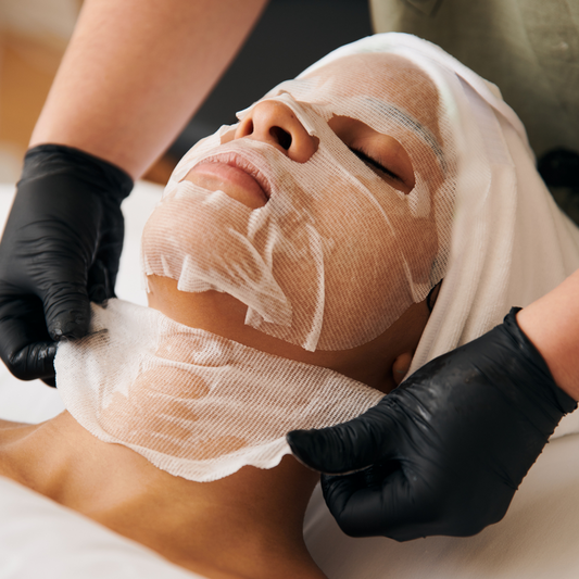 Texture of the essence-rich Dermathod sheet mask material designed for maximum absorption of Ceramides and Niacinamide.