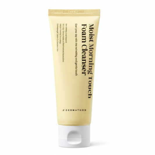 Dermathod Morning Touch, an elegant Korean foam cleanser that leaves sensitive skin calm, radiant, and perfectly hydrated.