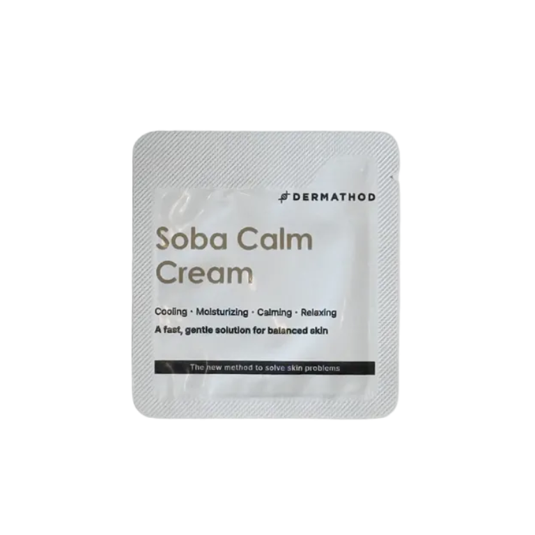 Dermathod Soba Calm Cream 1ml Sample Sachet - Professional Korean Skincare for Oily Skin.