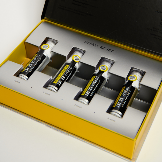 Dermathod Derma EZ Jet Mela Effector professional at-home Korean brightening kit with 4 sterile ampoules for treating melasma and dark spots
