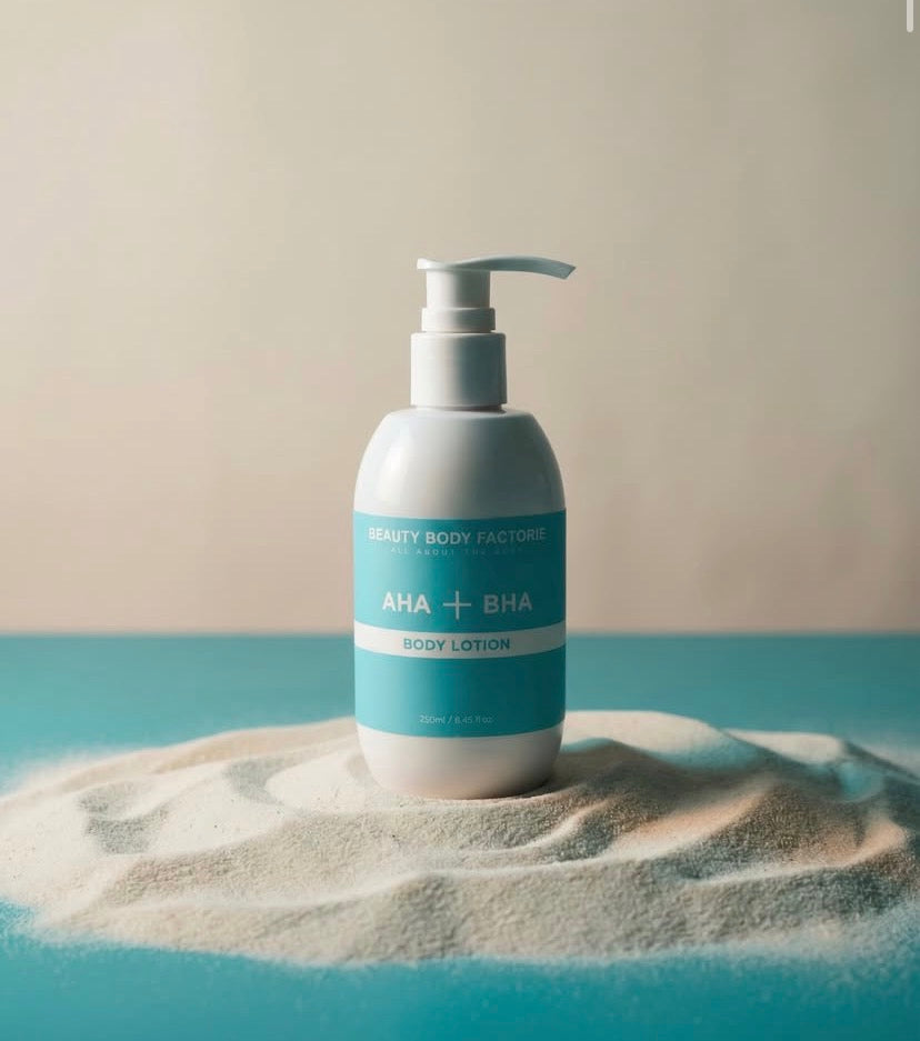 Refreshing and refining: The AHA + BHA Body Lotion provides deep hydration while chemically exfoliating to prevent ingrown hairs and body breakouts.