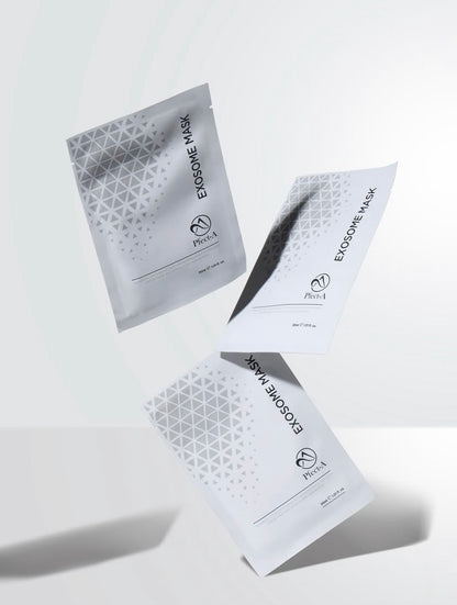 Pfect-A Exosome Mask, a breakthrough Korean skin treatment using exosome cellular communication technology to repair damage and calm inflammation.