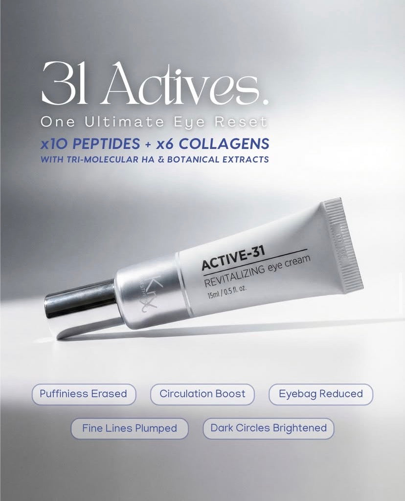 Firming Korean eye cream with peptides and collagen