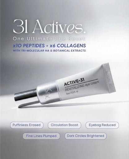 Firming Korean eye cream with peptides and collagen