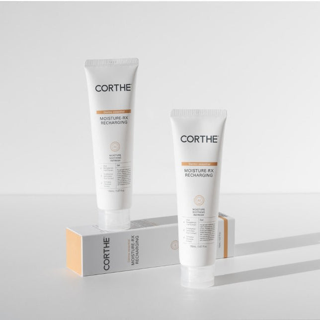 Clinical fragrance-free Korean skincare: The Corthe Moisture RX Recharging Cream provides a scentless, non-irritating hydration solution for the most reactive skin types.