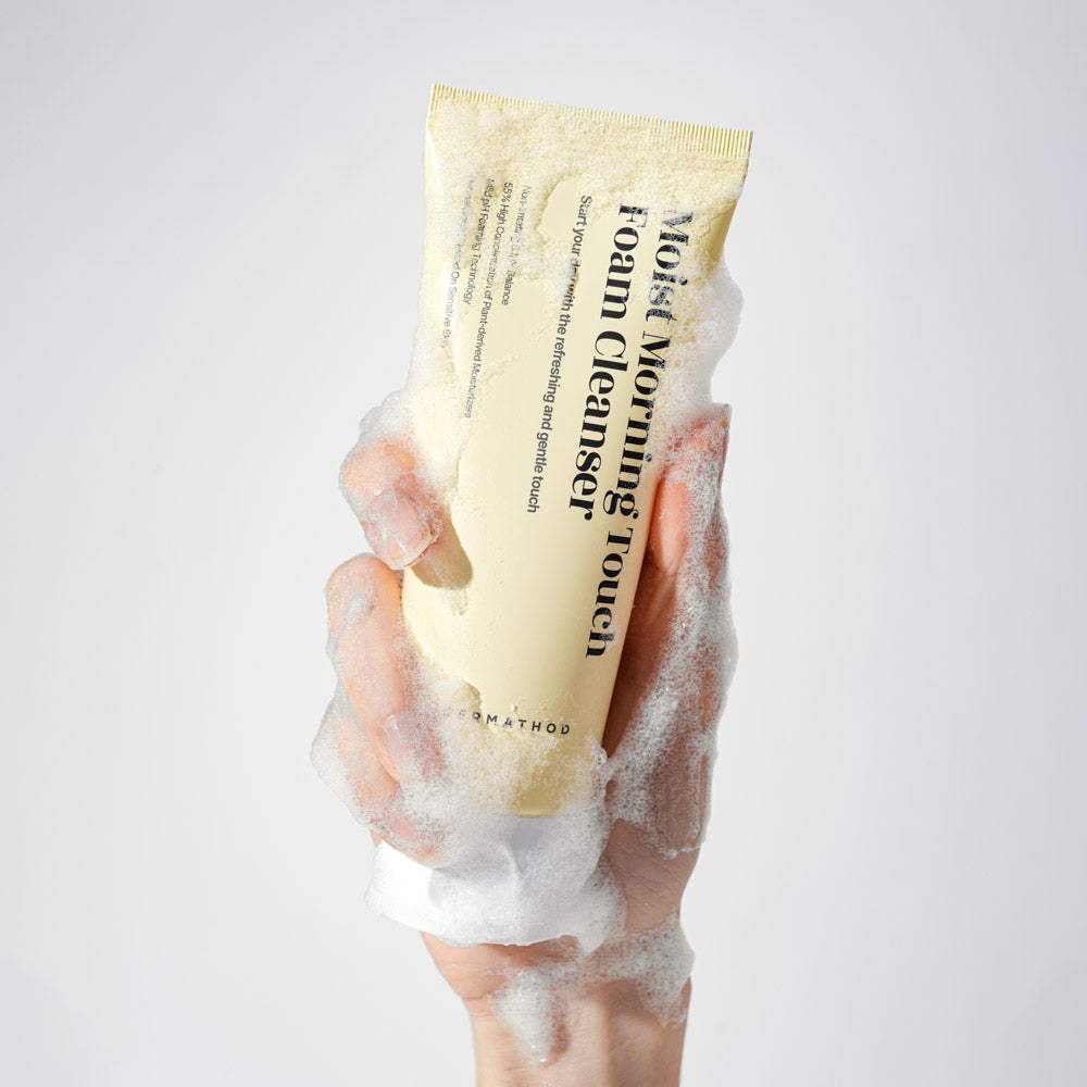Dermathod Moist Morning Touch Foam Cleanser, a professional-grade K-beauty solution for maintaining a healthy, resilient skin barrier during daily cleansing.