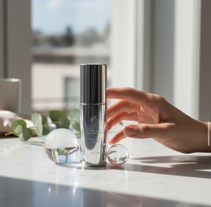 Pfect-A Pro Age Cellular Booster, a sophisticated NMN+ NAD+ serum that provides a luminous, youthful glow and intensive barrier support.