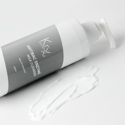 ich, creamy texture of the KrX Enzyme Milk designed to fix dullness and flakiness on even the most sensitive skin types.
