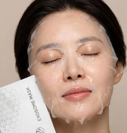Elegant packaging of the Pfect-A Exosome Sheet Mask, a premium medical-grade skin treatment for restoring skin resilience and a radiant, youthful complexion.