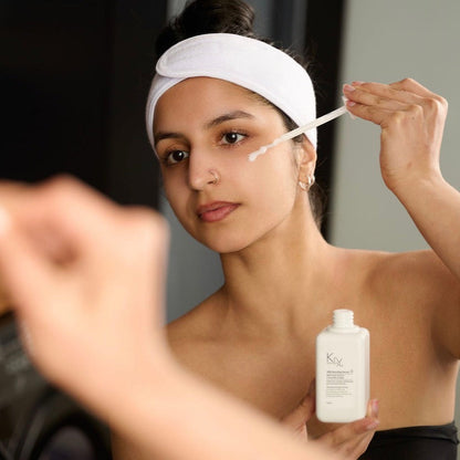 Korean skincare KrX Milk Boosting Serum; deep hydration and refined skin texture for a healthy, radiant glow.