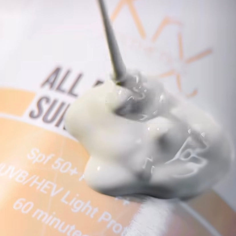 The KrX Sun Blocker for face and body; a gentle, sweat-proof Korean SPF included in the bundle for sensitive skin and active outdoor protection.
