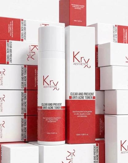 KrX Clear + Prevent Anti Acne Face Toner For Breakout Prone Skin | Clinical K-Beauty